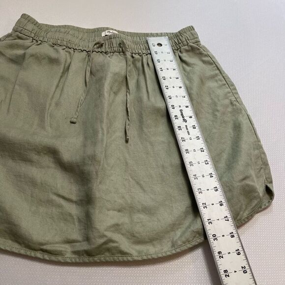 Madewell Olive Green Linen Skirt Size Large - Picture 4 of 6